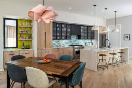 Modern kitchen with table and chairs (Interior Design).